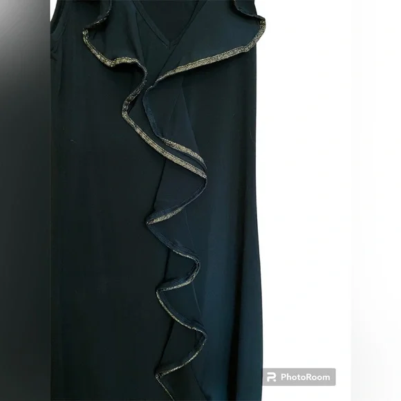 Audrey 3+1 black ruffle dress size small - Picture 4 of 6